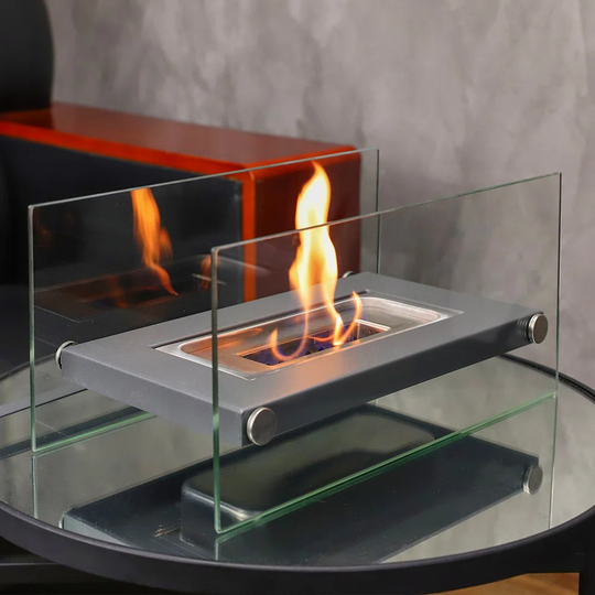 Kinzel Bio-Ethanol Tabletop Fireplace with Flame Guard