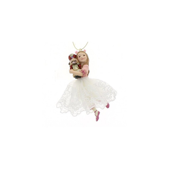 The Nutcracker Suite Clara Girl Holding Nutcracker Christmas Ornament Decoration