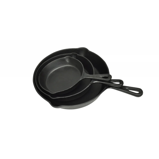 3 Piece Cast Iron Skillet Set