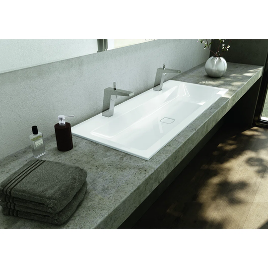 Cono Black Steel Enamel Rectangular Inset Bathroom Sink