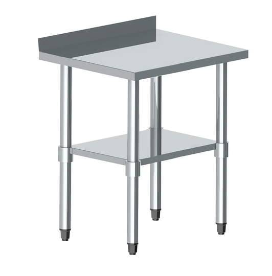 Symple Stuff Stainless Steel Catering Table with Backsplash 2Ft x 2Ft