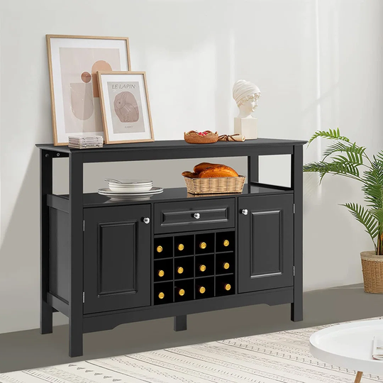 Sideboard, Kitchen Storage Cabinet With Removable Wine Rack