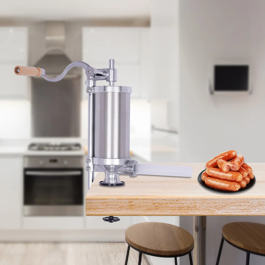1.5L Sausage Stuffer Stainless Steel Sausage Maker Vertical Meat Filling Kitchen Machine