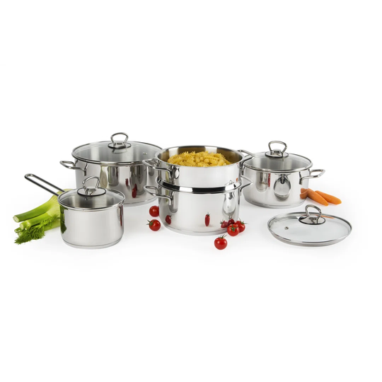Excelsa Jazz Cook 9 Pieces Stainless Steel (18/0) Non Stick Cookware Set