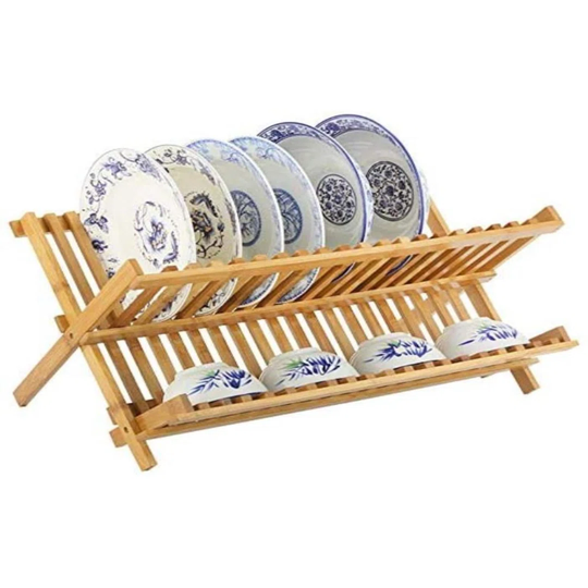 Bamboo 2 Tier Dish Rack