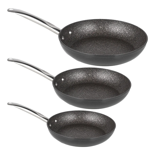 Pan set 3 pcs 20 , 24 , 28 Cm pan frying pan stainless steel handles