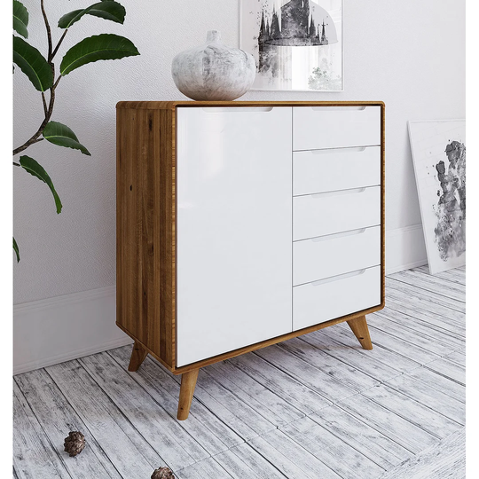 Yasmine 90 Cm Wide 5 Drawer Sideboard