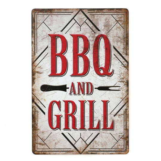 Bbq & Grill - Unframed Advertisement on Metal