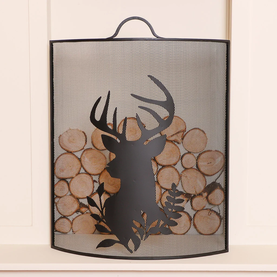 Lea 1 Panel Iron Fireplace Screen