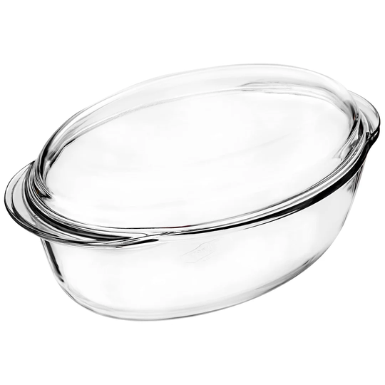 Carshalt 3 | Glass Oval Casserole Dish with Lid
