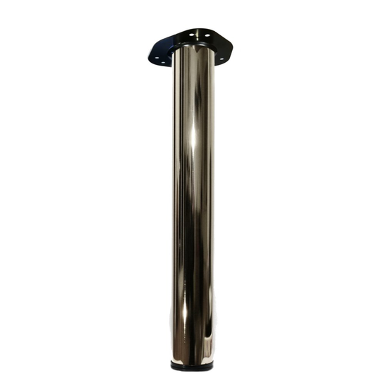 (3 Legs) 710mm Chrome Breakfast Bar Worktop Table Leg Ø60mm