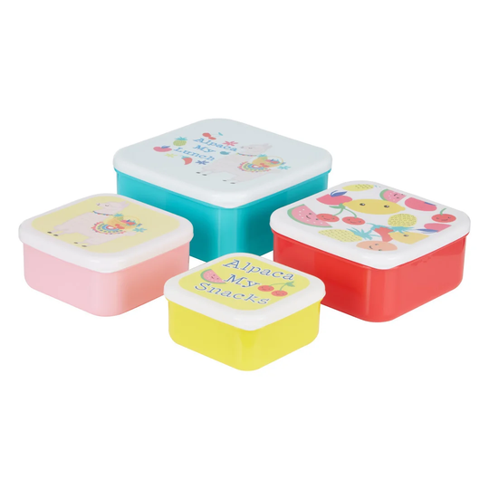 Morvant Fruity Alpaca 4 Container Food Storage Set