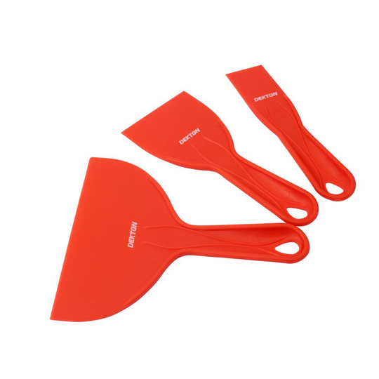 Dekton 3pc Plastic Scraper Set Spatula P utty Knife Spreader Filler Small Large