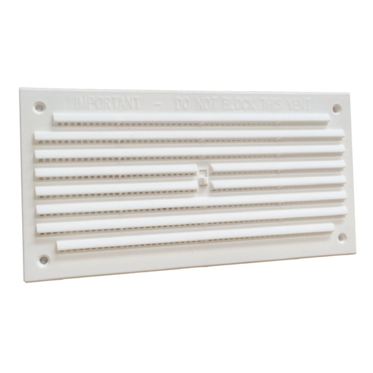 6" x 3" White Plastic Adjustable Air Vent Louvre Grille Cover Hit & Miss