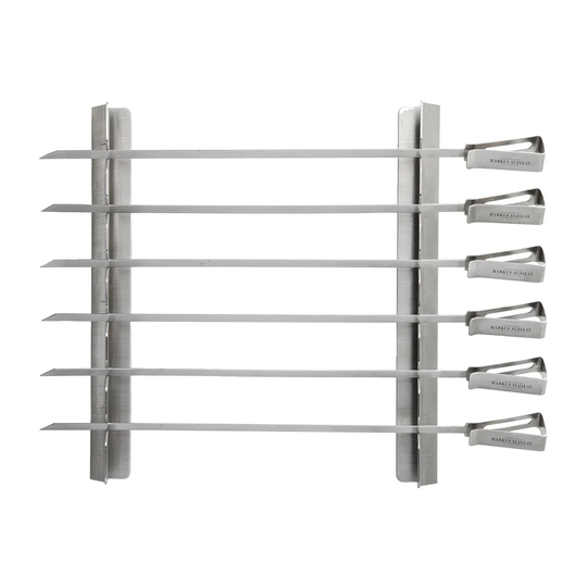 Markus Aujalay Markus grill skewer 8-pieces 16x37 cm Silver