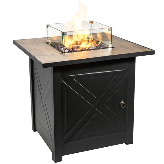 Lovella 76Cm H x 82Cm W Steel Propane Outdoor Fireplace