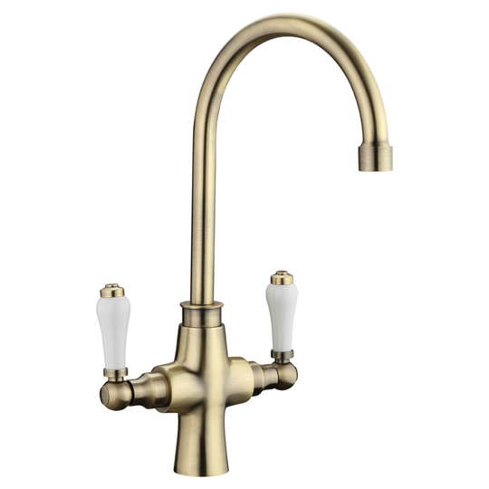 Traditional Antique Brass Kitchen Sink Mixer Tap