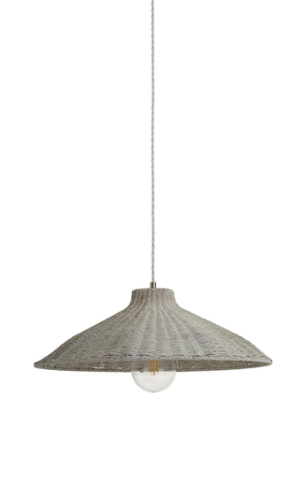 Habitat Apus Rattan Pendant - Whitewash
