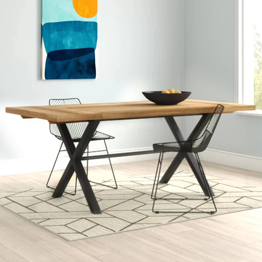 Filomena Extendable Solid Oak Trestle Dining Table