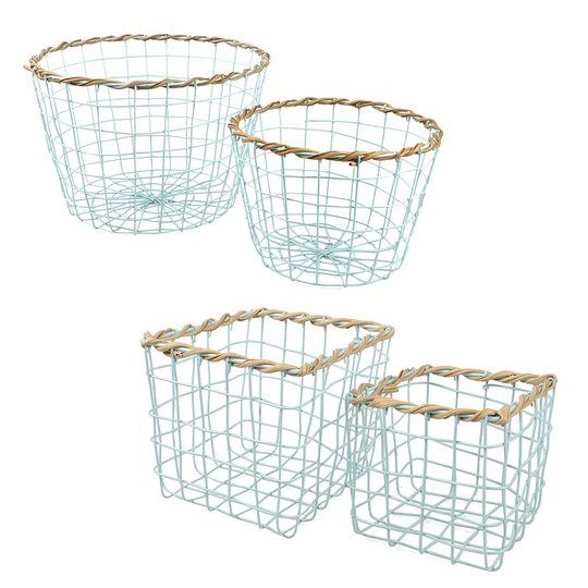 Metal/Wire 4 Piece Basket Set