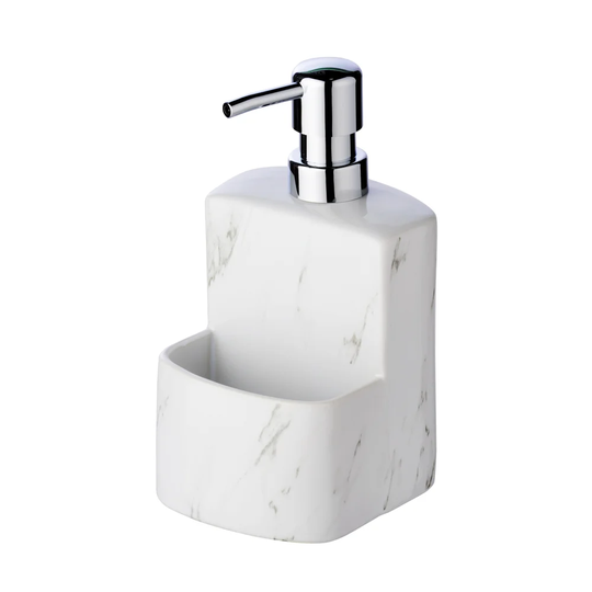 WENKO Dishwashing liquid dispenser Festival Marble, Soap dispenser, With soft touch surface