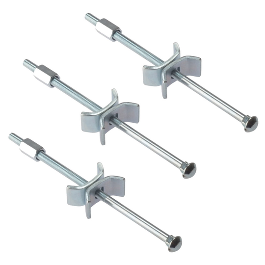 (3 Pack) Kitchen Worktop Connecting Bolts Clamp Joint Butterfly Connector 150mm Long