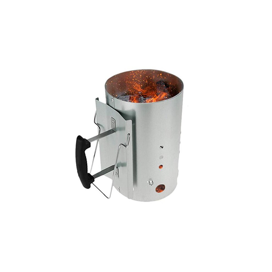 SA Products BBQ Grill Large Charcoal Chimney Starter Briquette and Lumpwood Quick Start Lighting Kit **Saves Time/Money and Fuel**