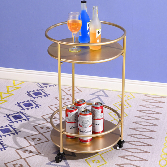 (Gold) Drinks Trolley Vintage Table Storage Rack