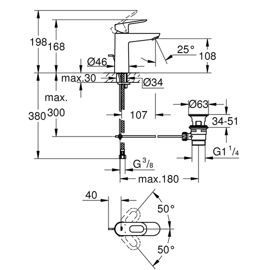 Saville Mono Basin Mixer