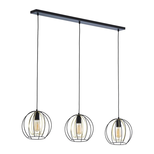 Sammi 3 -Light Kitchen Island Globe Pendant