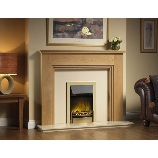 Dimplex Kansas Optiflame Effect Electric Inset fire, Brass