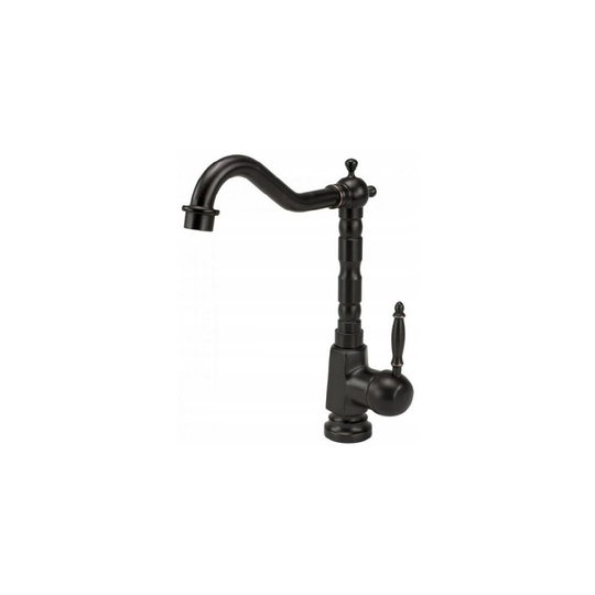 Vintage Tall Retro Shaped Standing Basin Tap Bathroom Faucet Retro Old Black