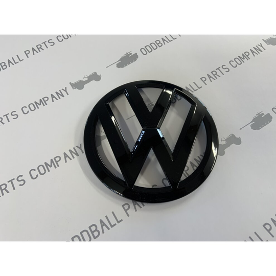 VW Transporter T6 Grille Front Badge Gloss Black Replacement Badge 175mm