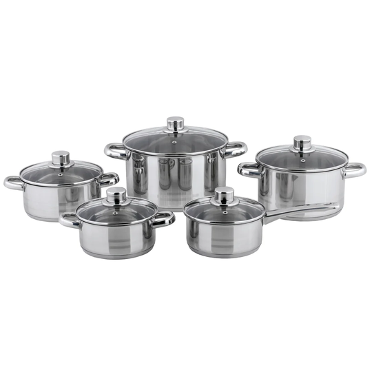 Belm 10 Piece Stainless Steel Cookware Set