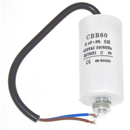 Universal 5UF Capacitor with 19cm Cable Connectors