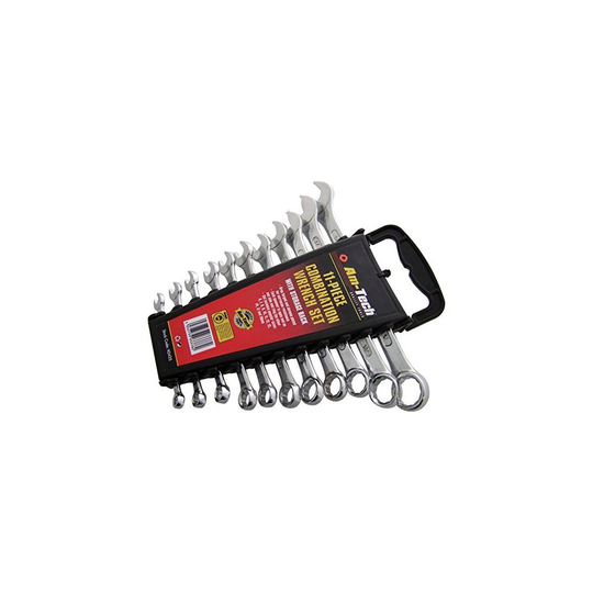 11pc Combination Spanner Set With Rack - Garage New Wrench 619mm Mechanic - combination spanner set rack garage new 11pc wrench 619mm mechanic