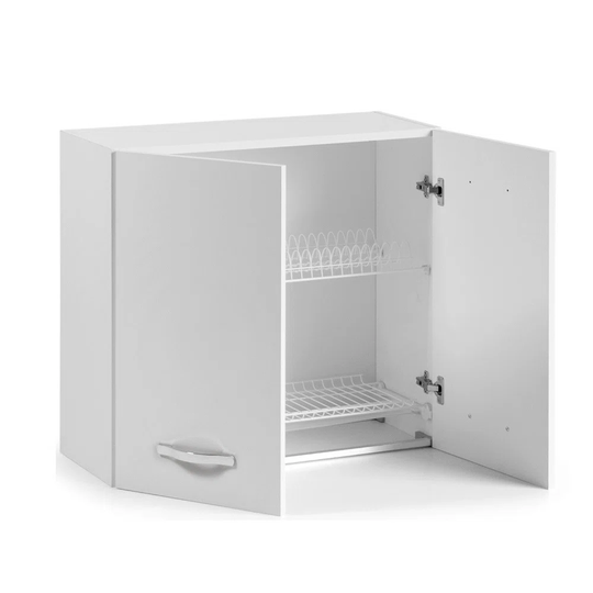 Dish Racks 80X32x72h Centimeters White Ash-Colored