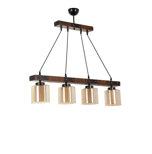 Mattias 4 - Light Kitchen Island Cylinder Pendant