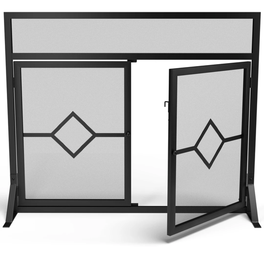Abshire 1 Panel Steel Fireplace Screen