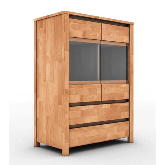 Fugate 80 Cm Wide 4 Drawer Solid Wood Highboard