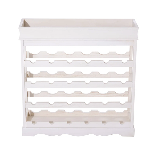 Kila 24 Bottle Floor Wine Bottle Rack in White