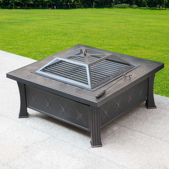 Bekah Steel Charcoal/Wood Burning Fire Pit