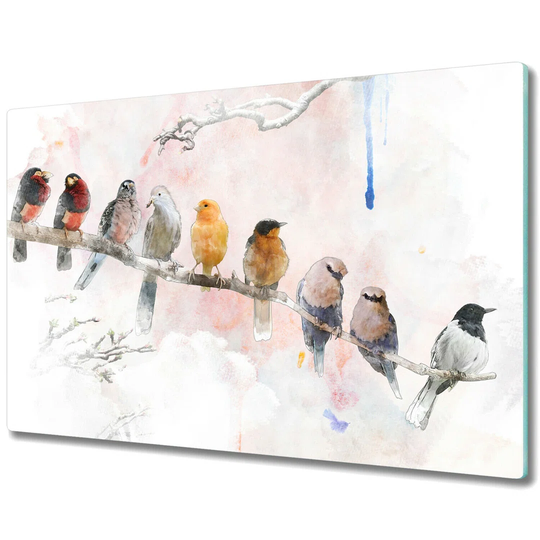 Strassen Tempered Glass Birds Chopping Board