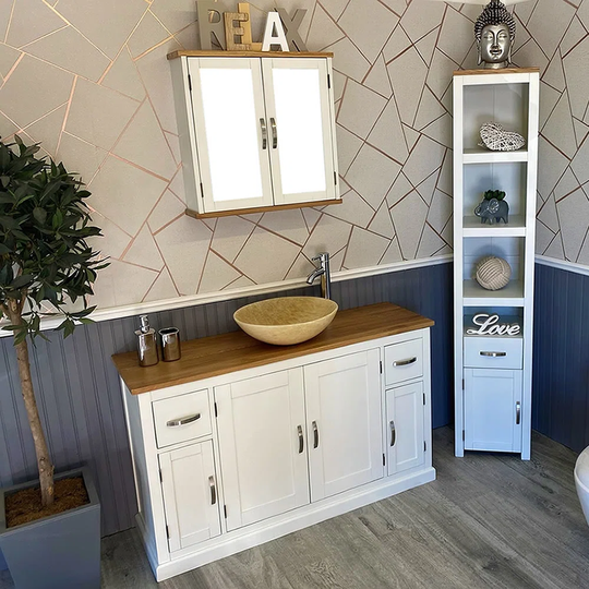 Annandale Solid Oak 1230mm Free-standing Single Vanity Unit