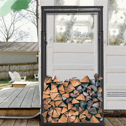 Aada 65Cm W Metal Log Rack