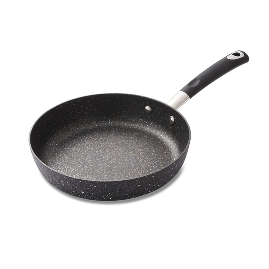 Tower T900112 Precision 20cm Non-Stick Forged Aluminium Frying Pan Diamond Coating, Soft Grip Handle, Black