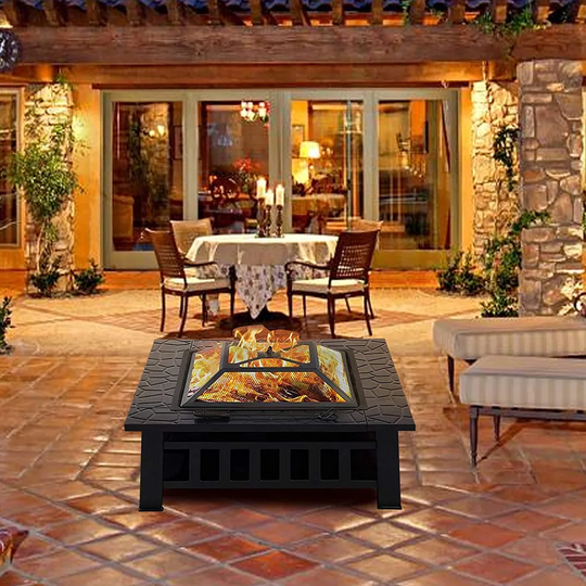 Bolanos Charcoal and Wood Burning Fire Pit Table