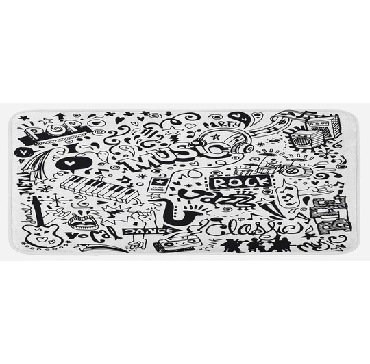 Isla Hipster Rock Jazz Blues Dancing Kitchen Mat
