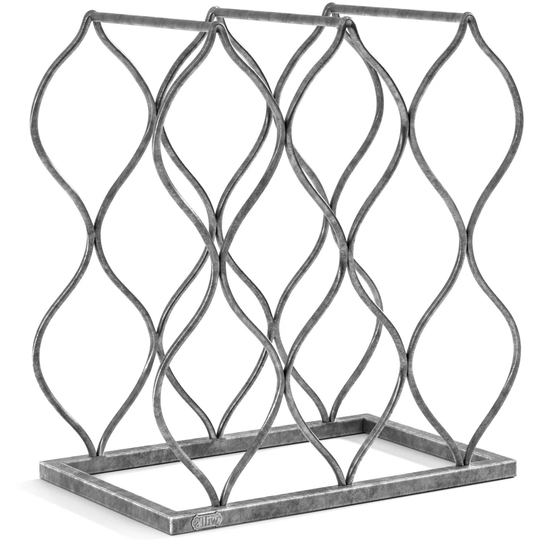 Silver Tabletop Wine Rack For 8 Bottle
