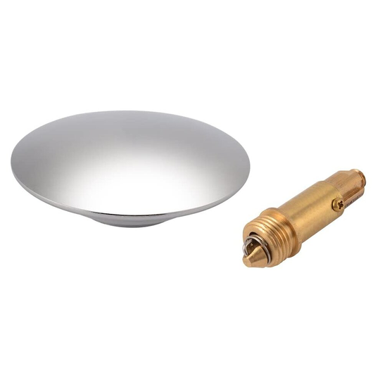 Basin Sink Click Pop Up Screw Bathroom Sink Drain Plug 66 mm Polished Brass Chrome with Pop Up Click Clack Plug Bolt for Bathroom Vanity Sin